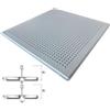 Isolamenti Controsoffitti Metallici Modulari, 60x60 cm, Bianco/White RAL 9003 , Acciaio Zincato, Alta Prestazione Acustica, 20 Pannelli, 7,20 mq (LAY-IN 15 foratura quadrata)