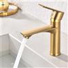 HOMELODY Rubinetto per lavabo da bagno in oro - Miscelatore monocomando con bubbler rimovibile, per rubinetteria da bagno moderna e lussuosa