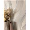 Newroom Carta da Parati Beige Onde Righe Soggiorno Moderno