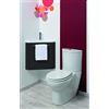 ONDÉE - Mobile Lavabo da Parete Collezione Nino - Mobile Angolare Compatto - Scelta di Colori - 1 Porta - Chiusura Progressiva - Installazione Reversibile - Larghezza 53cm - Finitura Lucida Grigia