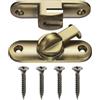 M METERXITY 1-Pack Cerniera Ribaltabile Per Cancello, 3 Pollici Serratura Scorrevole In Lega Di Zinco Con Viti Per Porte A Fienile/Cancelli/Finestre/Armadi [Bronzo]