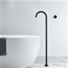 XDSMB Miscelatore Vasca da Bagno da Terra Maniglia Singola Calda e Fredda Rubinetto per Vasca Free Standing G1/2'',nero