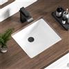 KARAMAG Lavello da bagno rettangolare da 35,5 cm, in ceramica bianca, con troppopieno (36,6 x 32,3 cm)
