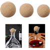 INCREWAY Tappo a sfera in legno, 3 pezzi, tappo a sfera in sughero per bottiglia di vino e bottiglia di vetro
