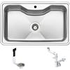 Apell Criteria CR800IBC - Lavello per cucina 1 vasca da 80 cm Inox