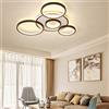 YZSJ Plafoniera Moderna LED Dimmerabile Ovale Lampada Da Soffitto Per Soggiorno E Camera Con Telecomando Paralume in Acrilico Per Sala Da Pranzo, Bagno Balcone Corridoio Cucina Illuminazione,5heads