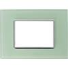 A2ZWORLD Placca Cristallo Effetto Vetro, Compatibile Con Bticino Axolute (Verde Biancastro)