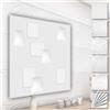 HEXIM Pannelli murali in PVC 3D - rivestimento murale bianco con effetto 3D - motivi astratti (2QM dimensione economica HD009 50x50cm) Pannelli per decorazione di pareti interne