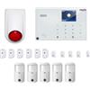 DadVu Soul & Technology Sistema di Allarme casa Kit Wireless senza fili, WIFI 2.4Ghz, GSM, Kit Dadvu DV-1A3GV3P2, Combinatore Telefonico, 100 zone, Gestibile da App, Compatibile Google Home ed Alexa