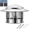 Generico Cappello per Camino In Acciaio Inox 304, Copertura di Sfiato per Canna Fumaria Esterni, Cappa Camino Anti-Pioggia, Cappuccio per Camino, Tubo Della Stufa Topper(220mm/8.6in)