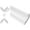 Marbet Design 20 Metri + 4 Angoli Profilo Decorativo Listini D'Angolo Polistirolo Stucco Rigidi 28x51mm, E-32