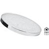 Yosoo Soffione doccia rotondo, 20 cm di diametro, in acciaio inox, per bagno, con lampada LED RGB e sensore di temperatura, getto a pioggia, con cambio di colore