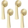 MOROBOR Maniglie a forma di goccia, 4 maniglie in lega di zinco con vite di montaggio per armadi, cassetti, porte, mobili, decorativi/pendenti a striscia lunga