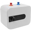 RUETERY Mini scaldabagno elettrico, 220 V, con indicatore di temperatura a LED leggibile e grado di impermeabilità IPX4, scelta temperatura 30-65 °C, 1500 W, per cucina, bagno
