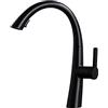 FJYDM Rubinetto da cucina con spruzzatore a scomparsa Rubinetti da cucina estraibili neri Rubinetto for lavello da cucina commerciale moderno Rubinetto for lavello in ottone montato su piattaforma for acqua