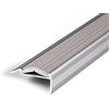 Floordirekt Profilo per gradini Power Grip | Profilo per scale con inserto in gomma antiscivolo | Preforato o autoadesivo | Materiale di montaggio incluso (134 x 4,2 x 2 cm | Grigio)