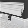 MARBET DESIGN Battiscopa in plastica bianca HDPS - Profilo da 2 metri per battiscopa Finitura pavimenti Listelli Finitura pavimenti Canalina cavi (HF-1 108x24 mm, 10 Metri)