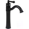 SUONTY Rubinetto retrò per bagno nero, rubinetto da cucina, miscelatore monocomando stile vintage per bagno