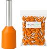 MARKETCONNECT Sez. 0,5 mmq - Lung. 6/12 mm - 500 pz - Arancione Weidmüller (WD/W) - Unipolare Capicorda