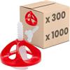 Dalsys Sistema livellante per piastrelle 2 mm, set 1300 pz, 1000 clip + 300 cappucci, aiuto posa, utensile piastrellista, cunei plastica, distanziatori, sistema posa