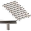 SOTECH 10 x SOTECH Maniglia per mobili G17 tubo in vero acciaio inox Ø 12 mm/Spaziatura dei fori 128 mm maniglie a barra