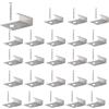 WMLBK 50 pezzi, clip di fissaggio WPC, clip terminali nascoste per decking, clip nascoste per avviamento in acciaio inossidabile, clip nascoste per avviamento con vite autofilettante (argento, 7 mm)