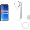 Lancoon - Rilevatore di perdite d'acqua WiFi con avvisi tramite app, allarme regolabile 100 dB, dispositivo smart home con linea di rilevamento di 2 metri per seminterrato, bagno, piscina, acquario