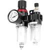 Garosa Filtro Aria Compressa con Regolatore e Lubrificatore, Separatore Olio-Acqua e Valvola Scarico Umidità, Raccordo G1/4 per Pneumatico e Air Tools