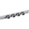 Meister, Barra porta attrezzi in alluminio, incl. 4 supporti per attrezzi, 500 mm, 9953160