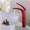 PWQBABJWL Rubinetto for bagno Rubinetto for lavabo in ottone di alta qualità colore rosso Rubinetto for lavabo acqua calda e fredda B-1526(B1539)