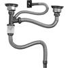KinderCoring Tubo Scarico Lavello Cucina Tubo Drenaggio Doppio Lavello Tubo Sifone Accessorio Cucina Struttura Robusta in Pp Installazione Semplice Adatto per Sca