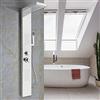 HUOLE Colonna Doccia Idromassaggio Pannello Doccia Set in 304 Acciaio Inox, Doccia Spa per Bagno, Processo di lucidatura-15 * 47 * 130 cm (argento)
