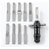 Generic Set di grimaldelli tubolari: 9 in 1, strumento di sblocco di precisione con chiavi intercambiabili in acciaio inox, compatibilità multi-lock, design portatile per fabbri professionisti e kit fai da te