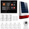 Wolf Guard WT4F-W06-K2 antifurto allarme casa domestico con touch screen da 7 pollici, sistema di sicurezza intelligente 4G + WiFi app Tuya, con telecamera HD 1080P, sirena solare da esterno