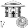 Generico Cappello da Camino in Acciaio Inox 304, Comignolo Antivento e Antipioggia Rotondo, Copertura per Camino 4 5 6.3 7.5 10 11 16 20 22 cm, per Camino Esterno Tubo Della Stufa Topper(10 cm)