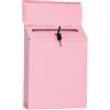 perfk Cassetta postale con serratura in Appesa Deposito per commenti Cassetta di sicurezza Buste per chiavi Giornali Riviste Cassetta postale, Rosa