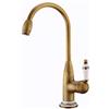 Gx Rubinetto Cucina, Ottone Girevole a 360° Miscelatore Cucina E Fredda E Calda Regolabile, Miscelatore Monocomando Per Lavello - Bocca Alta, Bronzo, Stile Antico