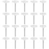 QUARKZMAN 20 Pezzi Manopole Aletta T Viti Testa Zigrinata M4 x 40mm Filettatura Maschio Standard Manopole T Plastica Maniglie Manopole Serraggio Mano Vite Testa Zigrinata, Bianco