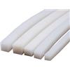 FNGHF Solido rettangolo bianco cavo in silicone quadrato striscia di tenuta in silicone striscia di gomma solida anti invecchiamento 1 metro striscia di esclusione (dimensioni: 15 x 15 mm)