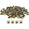 QUARKZMAN 100 Set di Rivetti in Pelle, 8x6mm Rivetti a Doppia Testa in Metallo per Riparazione Fai da Te di Artigianato in Pelle Borse Cinture Scarpe, Tono Bronzo