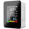 Orton Misuratore di CO2 5 in 1 Tester digitale di umidità della temperatura Rilevatore di anidride carbonica Monitor della qualità dell'aria TVOC HCHO Analyzer-B