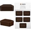 EMFA 5 pezzi capuccio rettangolare 60x40 mm marrone plastica cappucci per palo cappuccio