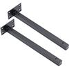 pingping1991 Staffe per Mensole Galleggianti,Supporto a Parete Scaffale Reggi Mensola Staffa per Mensola a Muro in Acciaio Inox, per Libri Scaffale da Cucina Espositore,2 Pezzi(Color:Black,Size:45cm/18in)