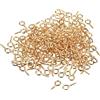 QUARKZMAN 200 Viti Piccole Perni Occhiello Ganci Mini Occhielli Viti Filettate 5,5 x 12 x 1,2mm Viti Autofilettanti per Gioielli Accessori Fai da te Tonalità Oro Chiaro
