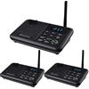 MERHOVO Sistema interfonico, di interfono wireless a lungo raggio da 1 miglio for la comunicazione tra uffici domestici e aziendali da una stanza all'altra.,Qualità audio chiara(3 Unit Black)