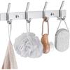 KES Appendiabiti da Parete 4 Ganci Appendini Bagno Acciaio Inox SUS304 Attaccapanni da Muro Appendino Parete Spazzolata, AH203H4-2