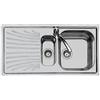 Foster 1963061 - Lavello in acciaio INOX, 2 vasche, 18,5 cm, 8,89 cm, 970 mm, 500 mm