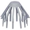 INEFA Cestello raccogli foglie, filtro per pluviale in PVC-U, DN75 / 75 mm, grigio, protezione tubo di discesa, parafoglie per grondaia - filtro contro foglie e piccoli animali