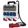 Preis-Zone Distributore di corrente mobile da cantiere, 32 A, 2 x 16 A, 4 x 230 V, TR-S, con cavo