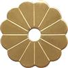 Tiazza 10 rondelle per piastra posteriore in ottone, decorazione classica per mobili, accessori hardware in ottone (ottone)